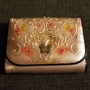 Vintage Anna Sui rose color wallet
